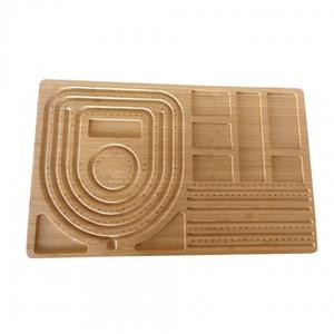 Bambus Perlen-Messbrett Werkzeug Schmuck-Design-Matten Perlen-Armbänder DIY-Armbänder Halsketten Perlen-Design-Bretter Armband-Herstellungs-Tablett - Product Image 3