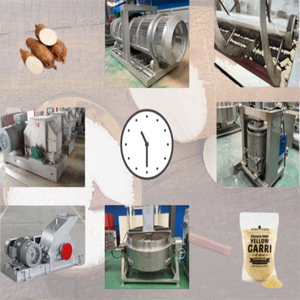 Unité de traitement du garri économique, machine automatique de râpage et de torréfaction du manioc, ligne de production de garri de petite capacité - Product Image 1