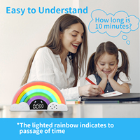 Timer elektronik Alarm hitung mundur 99 menit, Timer manajemen waktu kelas, Timer Visual Pomodoro belajar anak dengan lampu malam