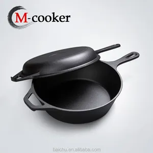 Mcooker-Combo de olla de hierro fundido de alta calidad, juego de utensilios de cocina