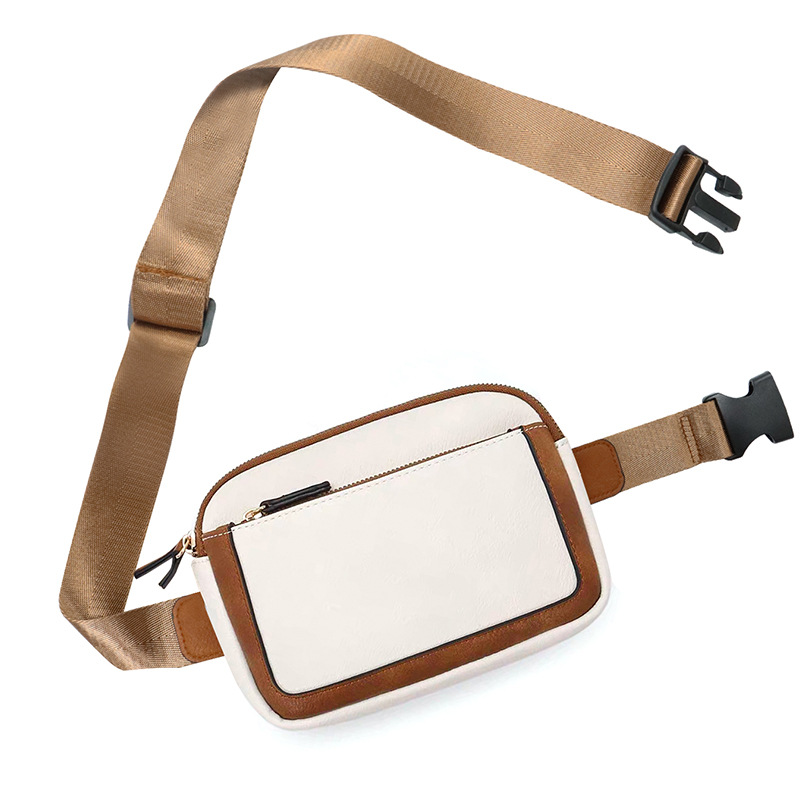 Sac diagonal C-183 blanc + marron