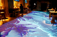 Système de projection au sol interactif intérieur étanche Jeu pour enfants Restaurants Musée École Projecteur au sol interactif