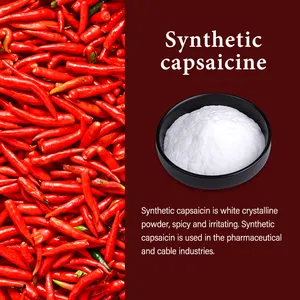 Usine personnalisée en vrac CAS: 2444 meilleur prix 100% pure poudre de capsaïcine synthétique extrait de poivre de Cayenne matière première