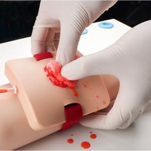 نموذج تمرين الممرضات الدارهمي ، محاكاة الجروح بطلقات نارية سيليكون مع ضمادة دم ، منتج علمي طبي - Product Image 3