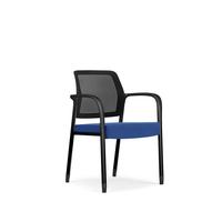 Chaise de conférence empilable à accoudoirs fixes en maille, design moderne, chaise de bureau administrative en maille