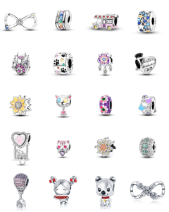 Pendentifs breloques originaux certifiés GDTC en forme de cœur, plaqués argent, plaqués or, plaqués or rose, zircon, 12 signes du <span class=keywords><strong>zodiaque</strong></span>, pour femmes, unisexe, hommes - Product Image 1