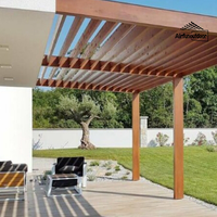 Kits de pergola motorisés modernes en aluminium, design bioclimatique de luxe avec lames orientables, écran LED en option inclus - Turquie