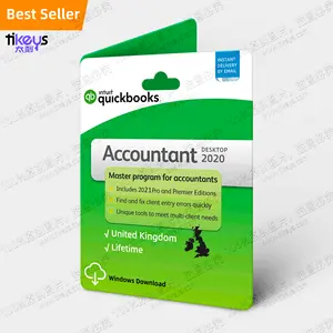 24/7 Livraison d'email en ligne QuickBook Desktop Premier Accountant 2020 UK pour Windows Logiciel de comptabilité financière à vie