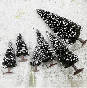 Mini Árboles de Navidad Artificiales Cubiertos de Nieve, Decoraciones Navideñas Hechas a Mano de Plástico - Product Image 3