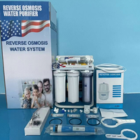 Sistem Filter Air Reverse Osmosis 7 Tahap 100 GPD di Bawah Wastafel, Pemurni Air RO Rumah Tangga dengan Filter Mineral Alkali, Tangki 3.2 Galon