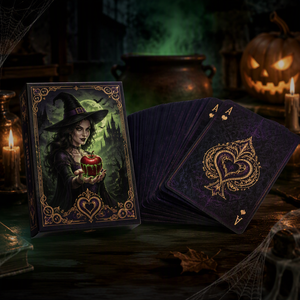Cartes à jouer d'Halloween personnalisées avec motifs cachés UV fluorescents, impression <span class=keywords><strong>de</strong></span> code QR individuel disponible sur les deux côtés - Product Image 3