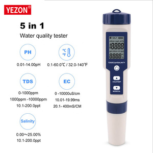 수영장 용 5 in 1 PH/TDS/<span class=keywords><strong>EC</strong></span>/염분/TEMP 수질 테스터 펜 미터 - Product Image 4