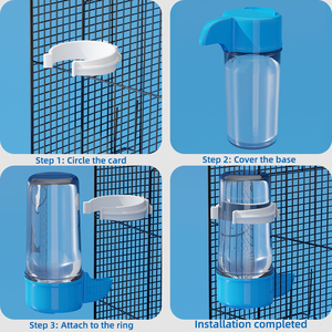 Disponibles en Varios Tamaños <span class=keywords><strong>para</strong></span> Alimentación y Riego. Comedero Automático <span class=keywords><strong>para</strong></span> Mascotas y Dispensador de Agua, <span class=keywords><strong>Bebedero</strong></span> de Plástico <span class=keywords><strong>con</strong></span> Sistema de Encaje Rápido <span class=keywords><strong>para</strong></span> Pájaros - Product Image 5