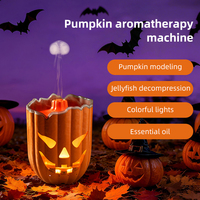 Lampe citrouille d'Halloween unique, décoration d'intérieur, cadeau, diffuseur d'arômes, humidificateur ultrasonique USB, veilleuse chaude, diffuseur d'huiles essentielles