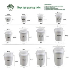 Gobelets à café jetables à double paroi 4oz 6oz 7oz 8oz 10oz 90mm de diamètre Boisson chaude avec couvercle en <span class=keywords><strong>PP</strong></span> anti-fuite - Product Image 4