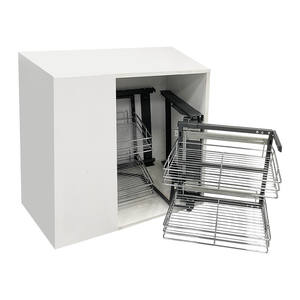 Panier coulissant moderne et simple pour armoire de <span class=keywords><strong>cuisine</strong></span>, double couche, grande capacité, étagère de rangement - Product Image 5