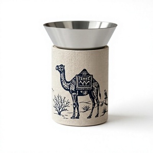 Quemador de incienso con diseño de camello y tapa de acero inoxidable, soporte para aromaterapia, uso en todas las estaciones, decoración para el hogar, regalo para Ramadán y Eid. - Product Image 1