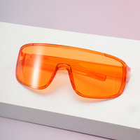 Nouvelles Lunettes de Soleil UV400 2026, Monture Large Jaune Tendance, Style Célébrité, Lunettes Coupe-Vent pour Hommes et Femmes