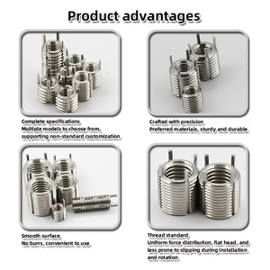304 ốc vít bằng thép không gỉ khóa Khóa ren chèn thời gian sử dụng dài inch ren chèn cacbua chịu nhiệt độ cao - Product Image 5