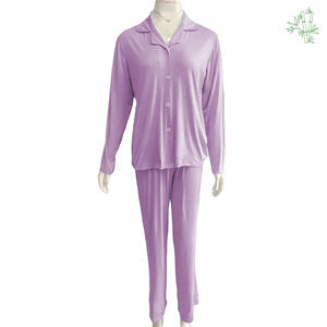 Conjunto de <span class=keywords><strong>pijama</strong></span> de lujo personalizado de 2 piezas para mujer, Conjunto de <span class=keywords><strong>pijama</strong></span> <span class=keywords><strong>XXXL</strong></span> Plus para mujer, Conjunto de <span class=keywords><strong>pijama</strong></span> de bambú para mujer - Product Image 6