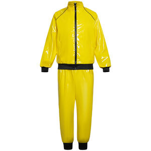 Disfraz <span class=keywords><strong>de</strong></span> Cantante <span class=keywords><strong>de</strong></span> Rap <span class=keywords><strong>de</strong></span> <span class=keywords><strong>los</strong></span> <span class=keywords><strong>90</strong></span> para Hombre, Conjunto <span class=keywords><strong>de</strong></span> Dos Piezas, Ropa Deportiva Amarilla <span class=keywords><strong>de</strong></span> PU para Halloween, Carnaval, Espectáculo, Actuación para Adultos - Product Image 2