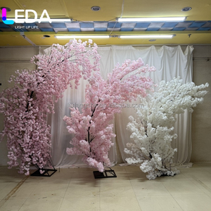 ซุ้มดอกไม้ประดิษฐ์สีชมพูขาวคุณภาพสูง LEDA ขนาด 3 ม./2.5 ม./2 ม. ต้นซากุระสำหรับตกแต่งบ้านงานแต่งงาน - Product Image 6