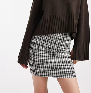 High Waist Plaid Mini <strong>Skirt</strong> Women Vintage Casual Fashion Autumn Winter Fleece Tweed Slim Fit Daily Wear - Product Image 5