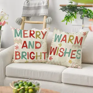 Nieuw Ontwerp Kerst Bedrukt Kussenslopen Kussenhoezen Sofa Kussen Kerstfeest Decoraties Benodigdheden Navidad Geschenken