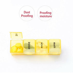 Nueva forma redonda semanal de plástico portátil 28 cajas caja de almacenamiento de pastillas dispensador de medicamentos - Product Image 6