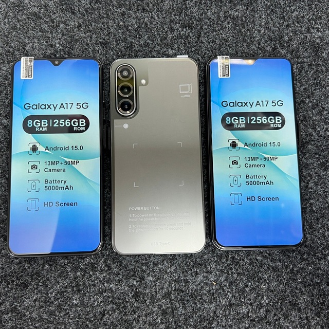 Value for Money Export Android 14 A17 Phone 8+256G Deca Core HD Crisp Visuals Mobile Display LED Smartphone