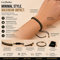 Gelang Manik Tenun Warna-warni Bohemian Go2boho untuk Wanita, Gelang Persahabatan Buatan Tangan, Gelang Fashion Musim Panas untuk Wanita