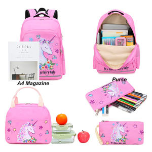 Fabriek Custom 3in1 Oxford Schooltas Rugzak Voor Kinderen Met Geïsoleerde Lunch Draagtas En Potlood Zakje Schooltas Set - Product Image 2