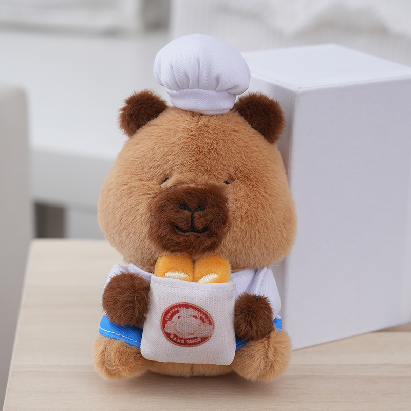 Capybara Plush Keychain Toys - Funny Chef Stuffed Animals