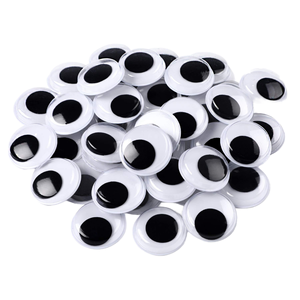<span class=keywords><strong>Yeux</strong></span> de sécurité ronds en plastique blanc et noir à coller pour loisirs créatifs, <span class=keywords><strong>yeux</strong></span> <span class=keywords><strong>mobiles</strong></span> pour accessoires de poupée, style jouet - Product Image 1