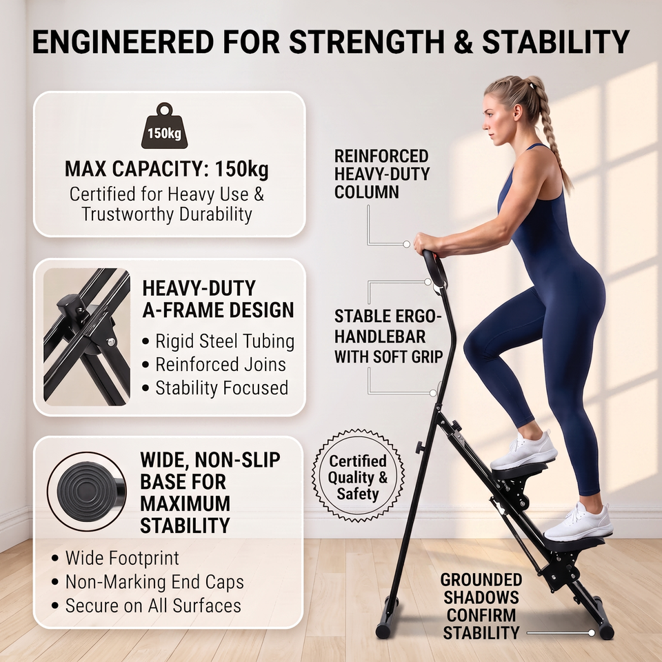 Cardio Machine Names Steel Adjustable Resistance Stair Climber for Home Gym, Fitness Stair ...