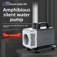 Pompe à eau submersible en plastique RESUN avec poignée, haute performance, écologique, pour aquarium, fontaine, bassin, base à forte aspiration