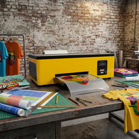 Máquina de Impresión DTF A4 Pequeña con Cabezal XP600, Tinta CMYK y Blanca, Compatible con Sistema Windows para Camisetas, Bolsas de Lona, Impresión por Transferencia Personalizada DIY