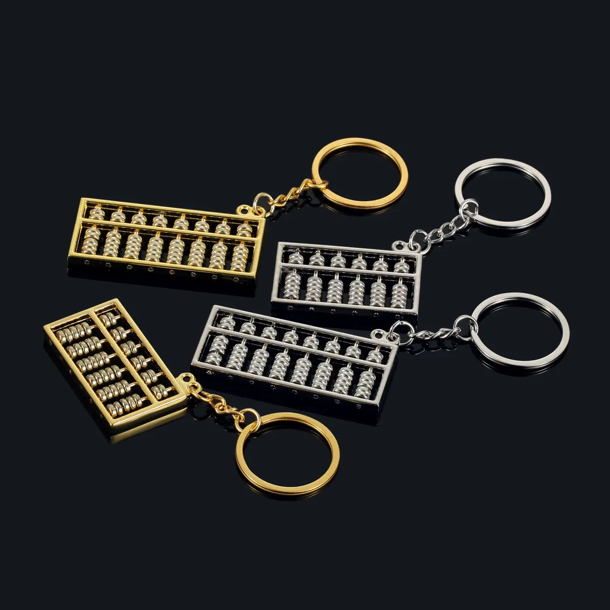 Cadre de comptage Abacus outil spécial 8 6 rangées porte-clés chinois antique calculatrice classique chaîne-clé de comptage
