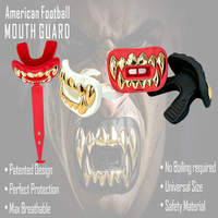 Protège-lèvres de football avec sangle connectée, protège-dents avec design 3D, protège-dents de football pour adultes et jeunes