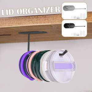 Horizontal Self-Adhesive Tumbler Lid Organizer Space-Saving Cup Lid Holder with <b>Kitchen</b> <b>Hook</b> <b>Kitchen</b> Storage Organizers - Product Image 3