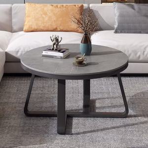 Tables basses rondes de luxe avec plateau en ardoise et pieds en métal, table à thé en marbre résistante à la chaleur pour le salon - Product Image 3