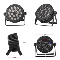 SHEHDS 18x18W RGBWA UV 6in1 Par LED Aluminium Alloy Stage Wash Light DMX512 Flat Par untuk Acara Gereja DJ