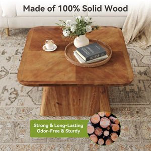 Tribesigns <span class=keywords><strong>Mesa</strong></span> <span class=keywords><strong>de</strong></span> Centro Moderna <span class=keywords><strong>de</strong></span> Madera Maciza <span class=keywords><strong>de</strong></span> <span class=keywords><strong>80</strong></span> <span class=keywords><strong>cm</strong></span>, <span class=keywords><strong>Mesa</strong></span> Auxiliar Marrón para Sala <span class=keywords><strong>de</strong></span> Estar, Apartamento, Oficina en Casa, Muebles Clásicos - Product Image 4