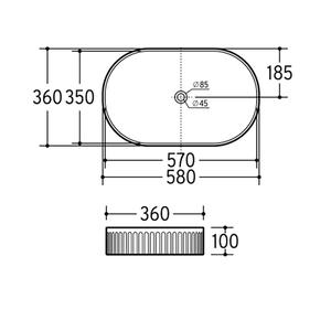 Lavabo Yeson para Baño, Cerámica, Lavacabezas de Salón, Diseño Irregular con Borde Delgado, Nuevo y en Oferta - Product Image 4