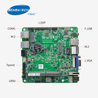 Papan Utama Aksesori pc Celeron 5205U DDR4 2400MHz M.2 slot PCIEx4 / SATA SSD PS/2 pc mini industri motherboard bagian pc