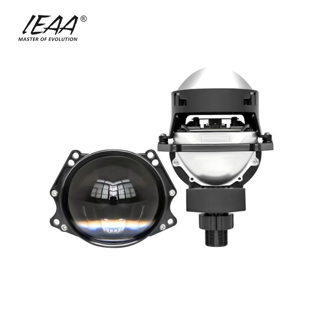 T-61 Car Lighting 2.5 Inch Projector Head Light LED Headlights High Low Beam Lens DC 9V-16V