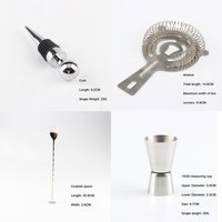 Shaker à cocktail personnalisé de haute qualité en acier inoxydable coffret d'outils de bar de 23 pièces kit de barman avec support en bambou