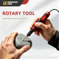 Kit d'outils rotatifs sans fil KD7011, mini-meuleuse électrique à 4 vitesses réglables pour la découpe, le meulage, le polissage, la gravure, le bricolage