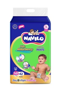 ผลิตภัณฑ์ดูแลเด็กแรกเกิด นาวิโล เพลน ผ้าอ้อมเด็ก แพมเพอร์ ไซส์แรกเกิด ออกแบบมาเพื่อความนุ่มละมุน สบาย ซึมซับได้ดีเยี่ยมสำหรับเด็กแรกเกิด - Product Image 2
