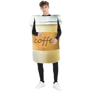 Costume de tasse à café pour adulte, costume de cosplay, impression numérique, accessoire de scène, pour fête de carnaval - Product Image 2